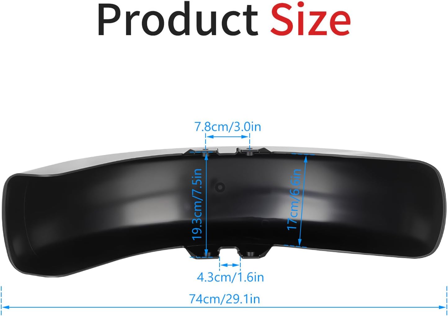 Motorcycle Mudguard Front Fender ABS Plastic Fit for Harley Touring Electra Glide Road Glide Street Glide Road King Tri Glide Tour Glide 1989-2013 (Gloss Black)