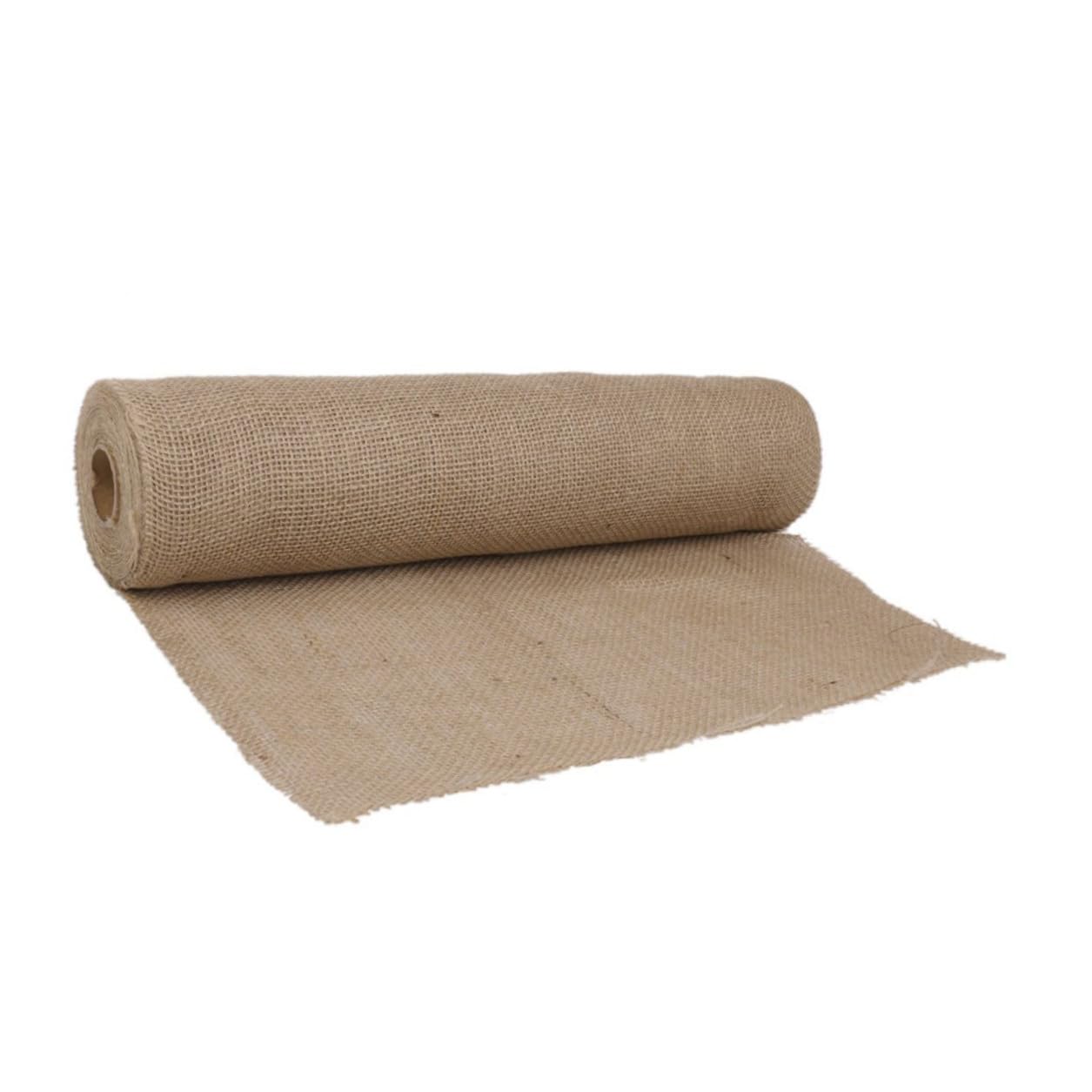 Rustikaler Jute Tischläufer Braun Hessian Tischdecke Langlebig Gewaschen Genäht für Landhaus Hochzeit Party Weihnachtsdeko