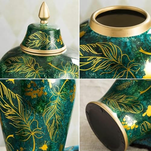 Pot de gingembre en céramique blanche avec couvercle, vase de temple moderne pour salon