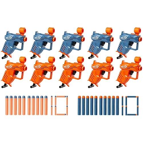 NERF Elite Ace SD-1 Party Pack, 10 Blasters, 20 Darts, Easter Gift for Kids, 8 Year Old Boys & Girls & Up (Amazon Exclusive)