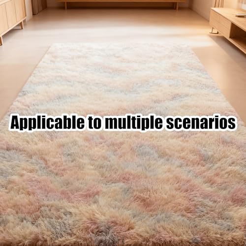 Tapis lavable et antidérapant 310x310 cm à poils longs brillants - 3