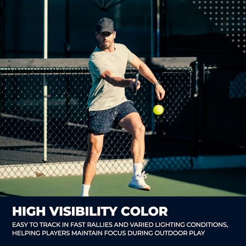 Image of PRECISE A40 - Outdoor Pickleball Balls | 40 Precision Holes for Stable Flight, USAPA Approved, Durable Construction Resists Wear, Available in Green or Yellow