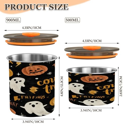 Envase para café con patrón Halloween 900ml acero inoxidable miniatura 2