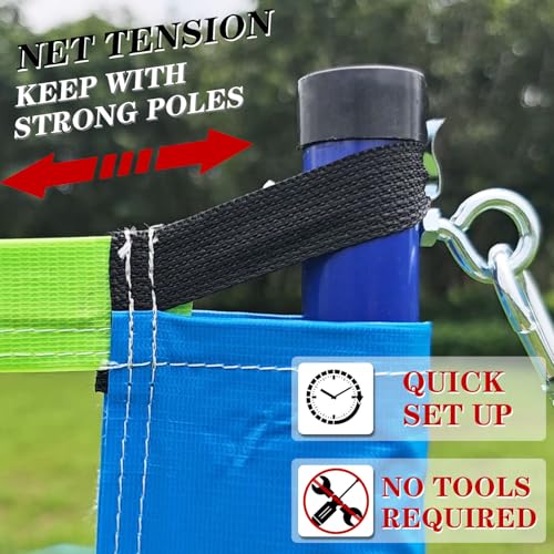 Outdoor Portable Adjustable Volleyball Net System with Bag | Complete Practice Kit| Height Adjustable|Multiple Size| for backyard, beach, and lawn play| Portable|Easy Set up - Image 6
