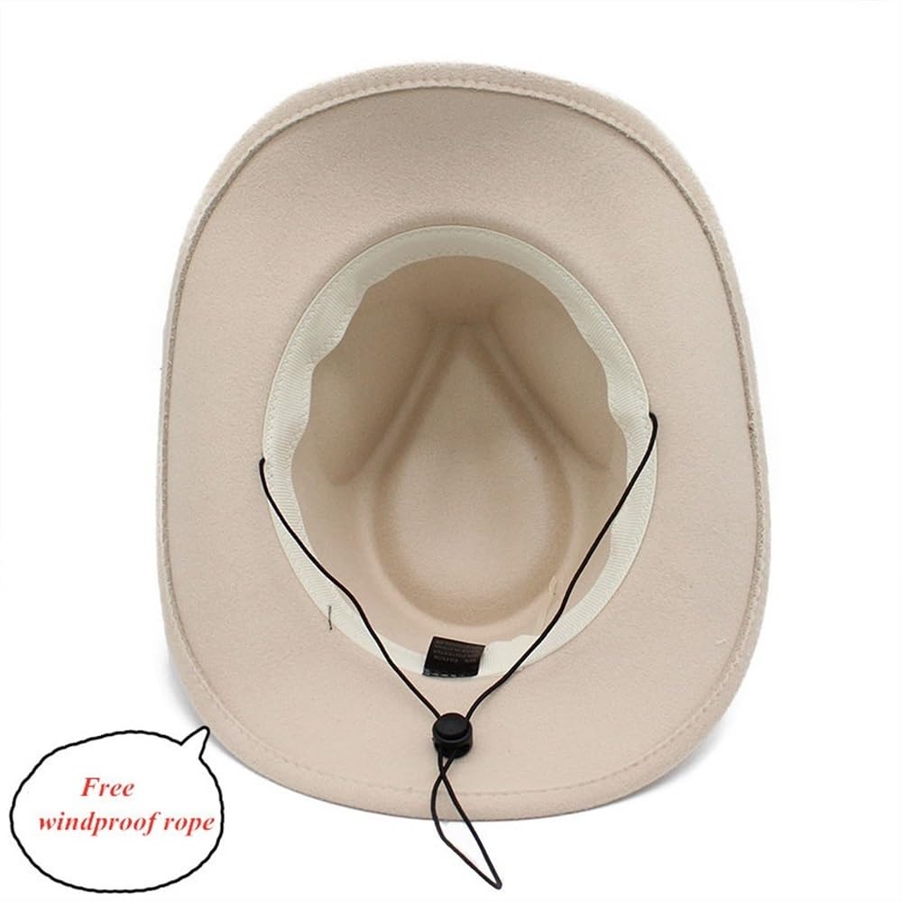 Fengyan Petten Nieuwe western cowboyhoed, herfst en winter wollen jazz