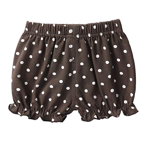 Kaerm Infant Baby Boys Girls Soft Cotton Shorts Bloomer Loose Lantern Pants Leggings Safety Underwear Coffee 9-12 Months