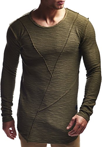 Leif Nelson Men's Slim Fit Oversized Long Cotton T-Shirt | Classic Stylish Longsleeve Skin Friendly Tee2