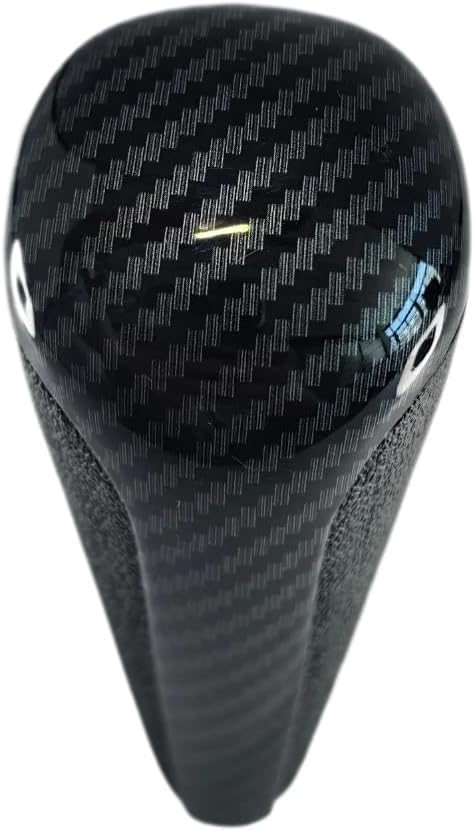 Gear Shift Knob Shifter for Peugeot 206 207 307 for Citroen C2 C3 C4L C5, Shifter Knobs with PU Leather and Carbon Fiber Pattern, Grey