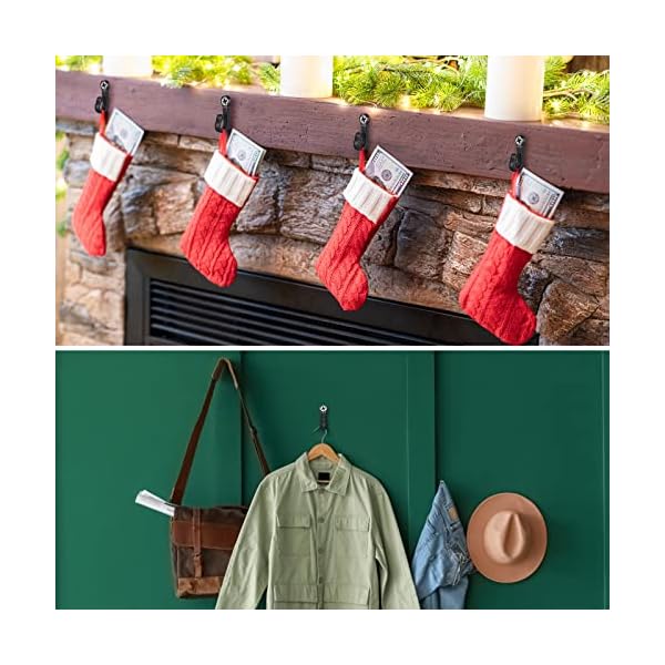 Zhengmy 120 sets christmas light hanger hooks outdoor light hangers hanger wall patio hooks with screw hooks for outdoor string lights for garage party outdoor easy release wire and fairy led lights - image 7