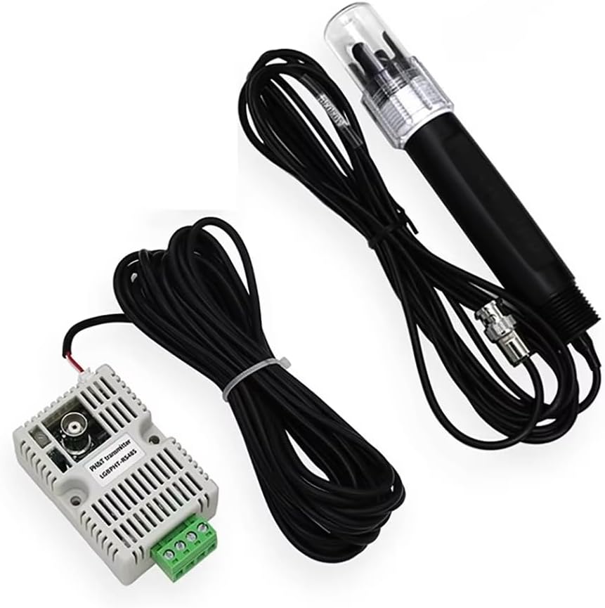 PH & Temperature Transmitter with RS485 Output, Water Quality Sensor for Aquaculture, Hydroponics, Wastewater Treatment & Environmental Monitoring