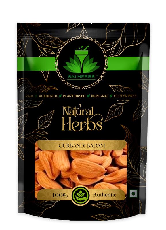 SAI HERBS Gurbandi Badam - Gurbandi Badam Giri - Peshawari Almond Giri - Pishori Badam - Peshawari Badam - Gurbandi Almond - Used For Improve Your Brain Power - Pure & Natural (500 Grams) (B0B9K1Q614) Amazon Price History, Amazon Price Tracker