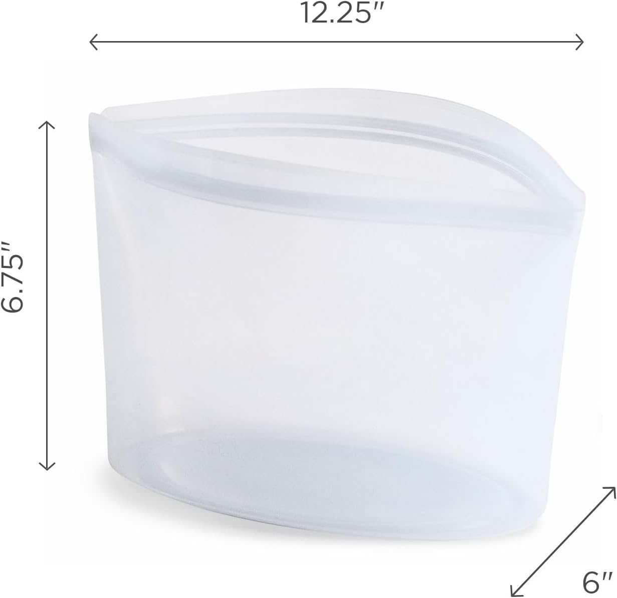 Stasher Premium Silicone Reusable Food Storage Bag, Clear | Microwave, Sous Vide, Dishwasher, Oven and Freezer Safe | BPA Free, Leak-free, Eco-friendly, 8-Cup Bowl (Pack of 2)