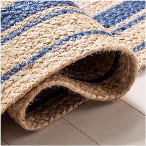 Alfombra de yute natural trenzada a mano de 2 x 15 pies para proteger suelos de pasillos 7