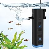fishkeeper Aquarium Filter,265GPH Fish Tank Filter for Green Water and Algae Clean,16W Multi-Layer Filtration/Oxygenation/Circulation & Physical Sponge Submersible Pump Filter for Saltwater Freshwater