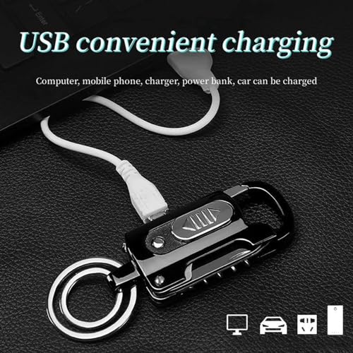 Encendedor multifunción impermeable con linterna y USB miniatura 7
