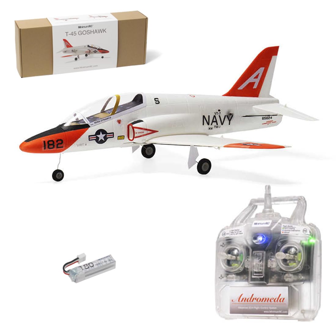 T-45 MinimumRC RC Jet Plane Kit, 30mm EDF Ducted Fan 7.4V Brushed Delta Wing Airplane Kit with Gyro Stabilized, 55g Ultra Light High Speed Aerobatic Model Gift for Adults Enthusiasts