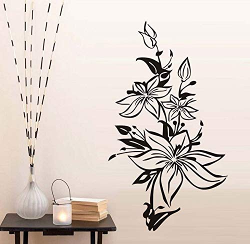 xlei Etiqueta De La Pared Hermosa Flor Pegatinas De Pared para Sala De Estar Dormitorio Decoración De La Pared Carteles De Arte De La Pared Wallpaper Decoración del Hogar Accesorios43X75Cm