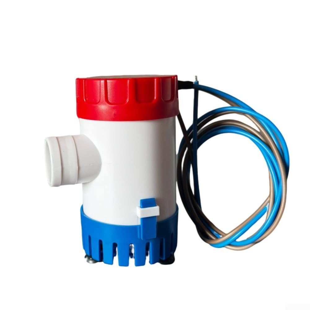 Pompa di sentina per barca, 12 V, 24 V, sistema di rimozione dell'acqua elettrica sommergibile per imbarcazioni marine, tra cui yacht, barche a vela, motoscafi e barche da pesca, 1100 GPH (JT555A12V)