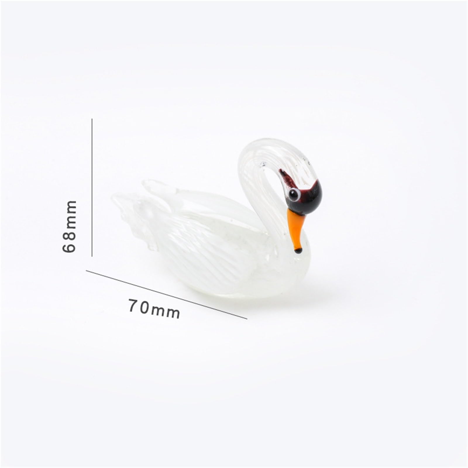 Amazon.co.jp: 2個入り 白鳥とアヒル ガラス細工 ミニチュア 小鳥 動物