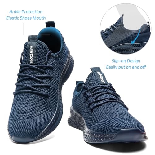 Image of Men Non-Slip Work Shoes Tennis Gym Sneakers Breathable Slip Resistant Lightweight and Comfortable for All-Day Wear Sports and Walking