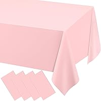 Vista 44 de WNINK Paquete de 6 manteles desechables negros de 54 x 108 pulgadas, para barbacoa, cumpleaños, picnic, despedida de soltera, compromiso, boda