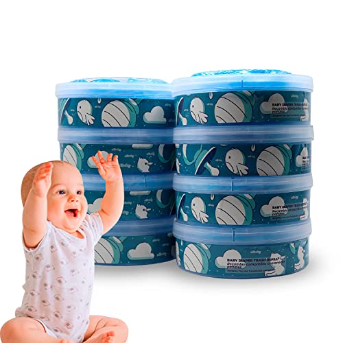 12 Recharges De Sac Poubelle à Couches Anti-odeurs - Compatible Tommee Tippee, Litter Locker - Extrait Lavande