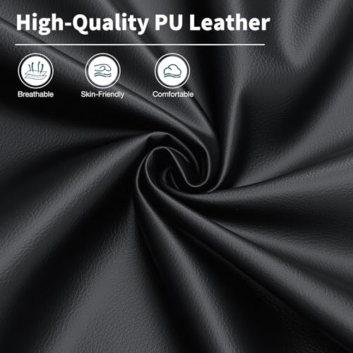 Image of HOFFREE Criss Cross Office Chair with Foot Rest 440 lbs Heavy Duty Ergonomic Desk Chair with Flip-Up Arms Wide Seat PU Leather Executive Gaming Chair with Lumbar Support