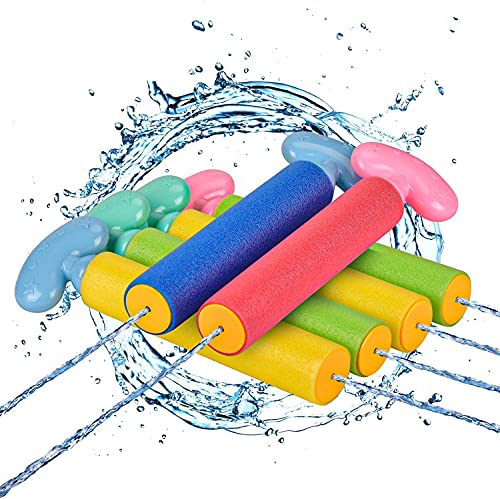 Balnore Water Gun, Squirt Gun 6 Pcs Water Blaster with Long Range Up to 32ft Summer Pool Toys,Water Guns for Kids Ages 3-8,Outdoor Water Toys,Water Guns for Adults & Kids.
