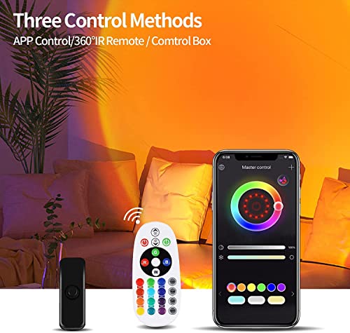 Eneseas [Upgraded] Smart 16 Colors Led Sunset Projection Lamp App And Remote Control(Include Usb Charger) 360 Degree Rotation Sunlight Lamp Photography/Party/Home… #TOP3