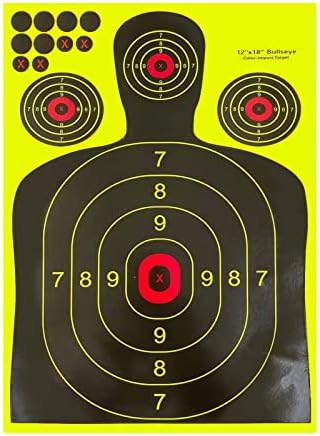 Shooting Targets 30PCS 12 x 18 Inches Reactive Splatter Paper Targets Self Adhesive Target Stickers High Visibility Impact for Hunting Practice