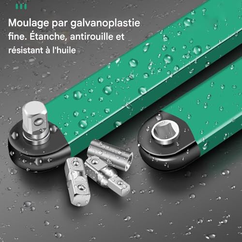 Clé à cliquet et prolongateur polyvalent pour réparation auto et bricolage