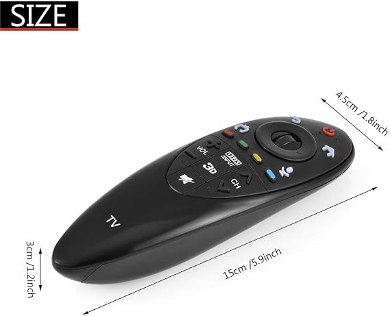 Replacement Remote Control for 3D Smart TV, Compatible with MR500G and MR500 MBM63935937, 33ft Range, No Voice Function