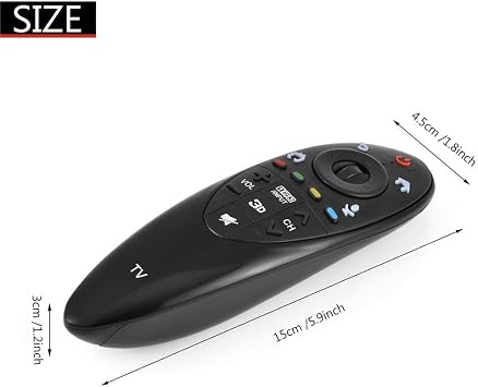 Replacement Remote Control for 3D Smart TV, Compatible with MR500G and MR500 MBM63935937, 33ft Range, No Voice Function