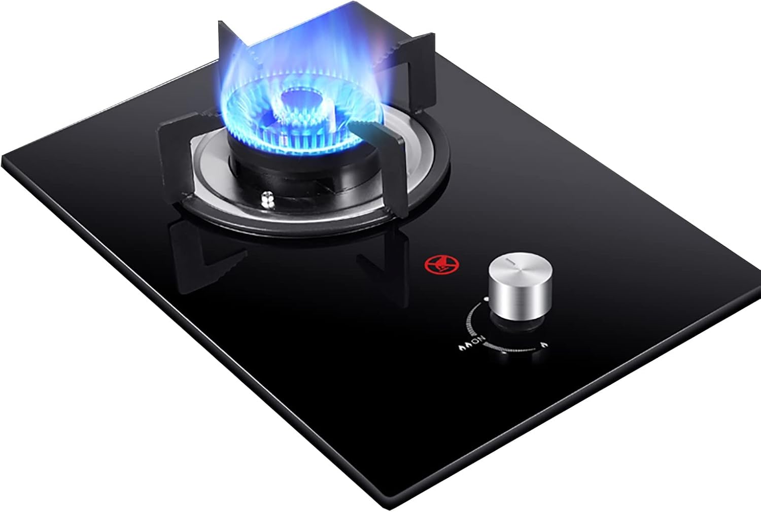 Burner Gas Cooker gas hob 4.8KW Built-in Gas Stove ， 6mm Black Crystal Explosion-proof Glass Panel Cooktop Hob ， With Safety Child Lock Knob & Accidental Flameout Protection(Ng)