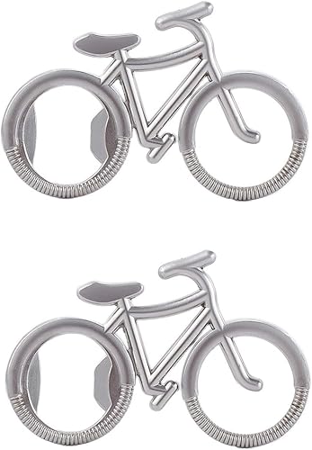 Abridor de botellas de cerveza de metal, abrebotellas de cerveza de vino para bicicleta, abridor de botellas en forma de bicicleta, lindo llavero