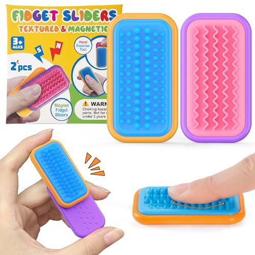 LADFAR Magnetic Sensory Fidget Toys – Frozen Peak & Flow Wave Style Silicone Sliders for Anxiety Relief, Autism & Office Focus, Travel Desk Must-Have for Adults & Kids