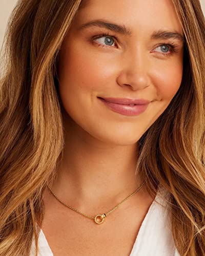 gorjana - Rose Interlocking Necklace 16"-18" - 18k Gold Plated Brass - Adjustable Length - Daily Elegance - Versatile Layering - Highly Rated Quality4
