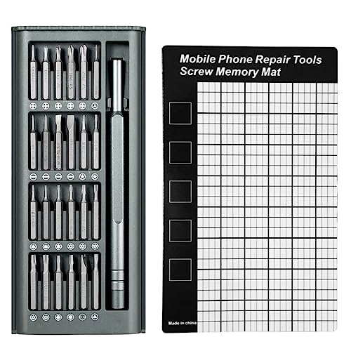 XSAJU 精密ドライバー セット 特殊ドライバー 24in1 磁石付き ネジ保管マグネットシート付属