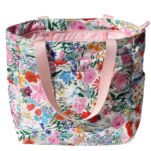 ESVAN Floral Tote Bag for Gym, Travel, Beach