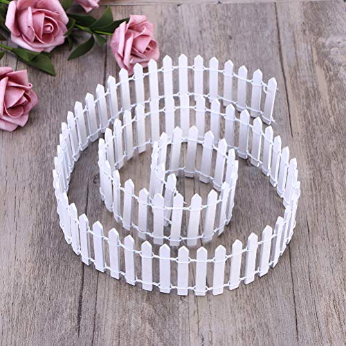 KESYOO 2 conjuntos de 5 cm pequena cerca de madeira DIY mini casa jardim de fadas micro plantas deco