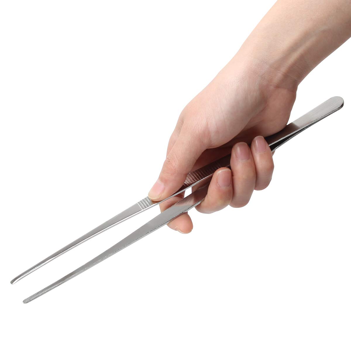 Adecco LLC Stainless Steel Tongs tweezer with precision serrated tips for surgical & sea food by Adecco LLC