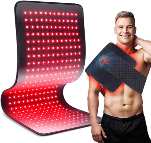 I-THERA-U Rotlichttherapie Matte - 80x30cm Infrarot Gürtel 660nm Red Light Therapy&850nm Infrarot Decke mit Timer für Körper