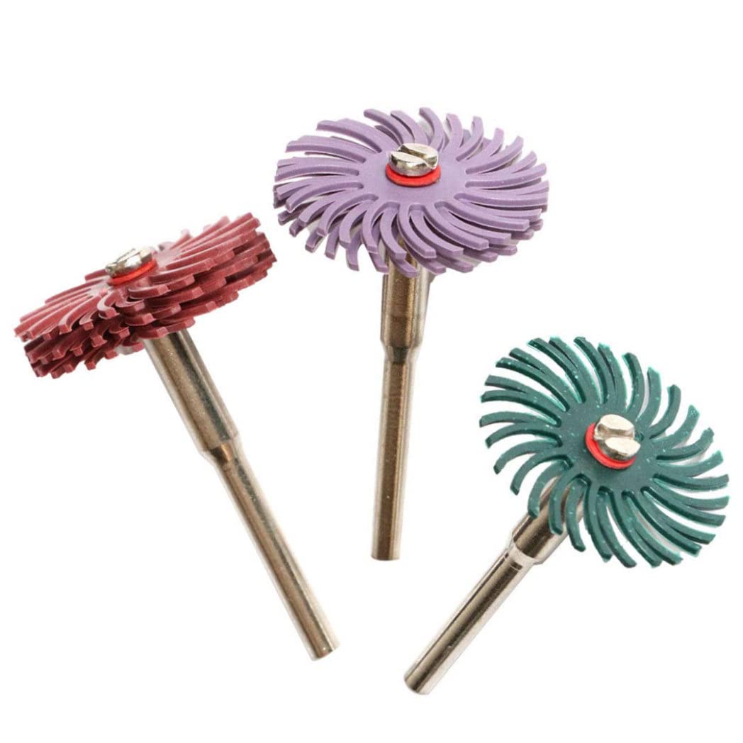 Radial Bristle Disc de 3.0 mm Guño Mixto Surtido de la Rueda de Cepillo abrasivo 48 Piezas, Kit de Disco de cerdas radiales