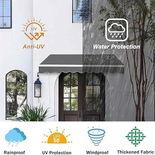Toile de protection solaire pour auvent de terrasse rétractable en polyester - 6
