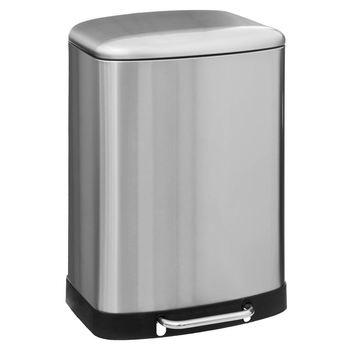 MSV Poubelle à Pédale Tri Sélectif Inox 18L + 8L - Design Élégant