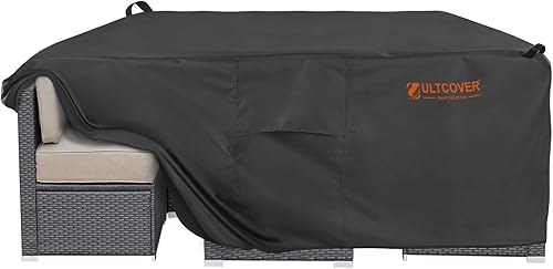 ULTCOVER Smart Selection - Juego de sofá modular rectangular para muebles de patio, impermeable, para mesa de comedor al aire libre, 136 x 74