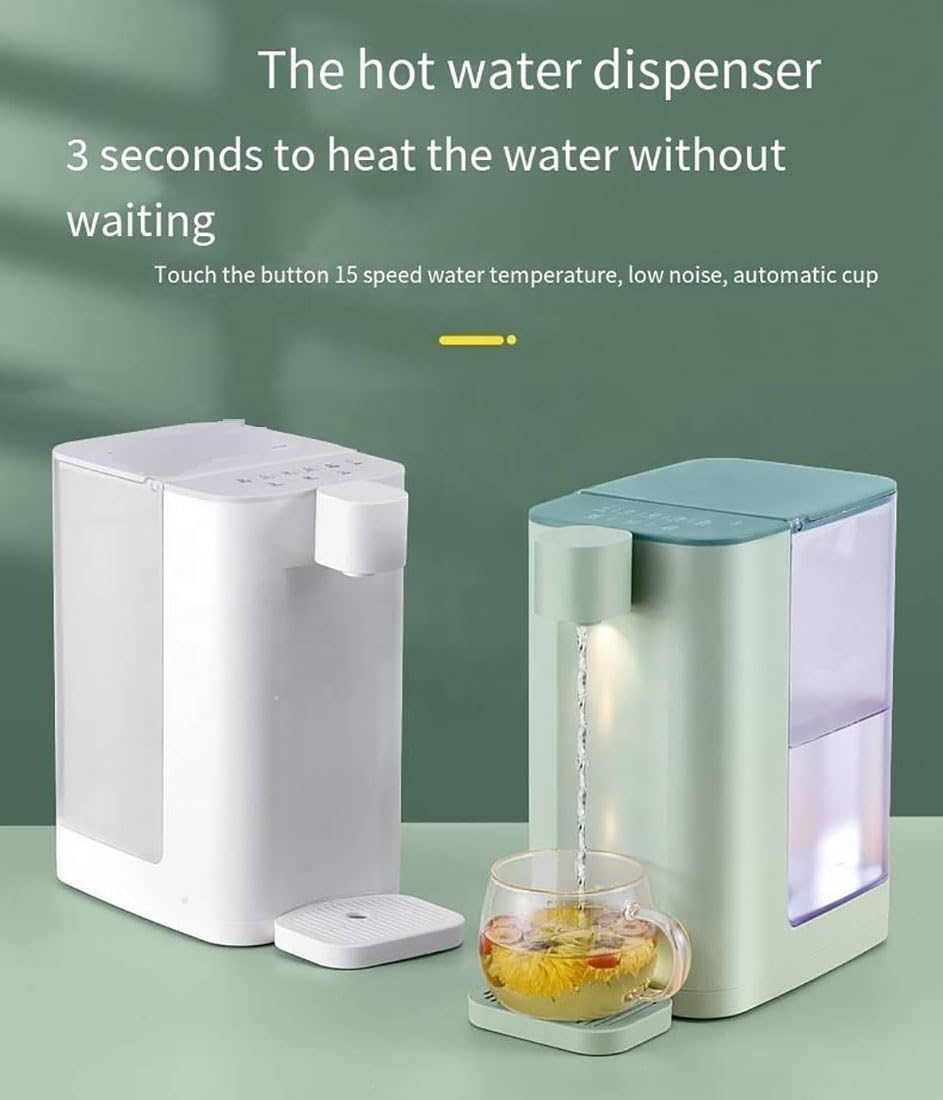 Instant Hot Water Dispenser 2000W, szybkie ogrzewanie, 5 ustawień temperatury, 3-litrowy zbiornik na wodę, szybko gotuje wodę, nadaje się do kawy i herbaty, cichy czajnik elektryczny na blacie, z blok