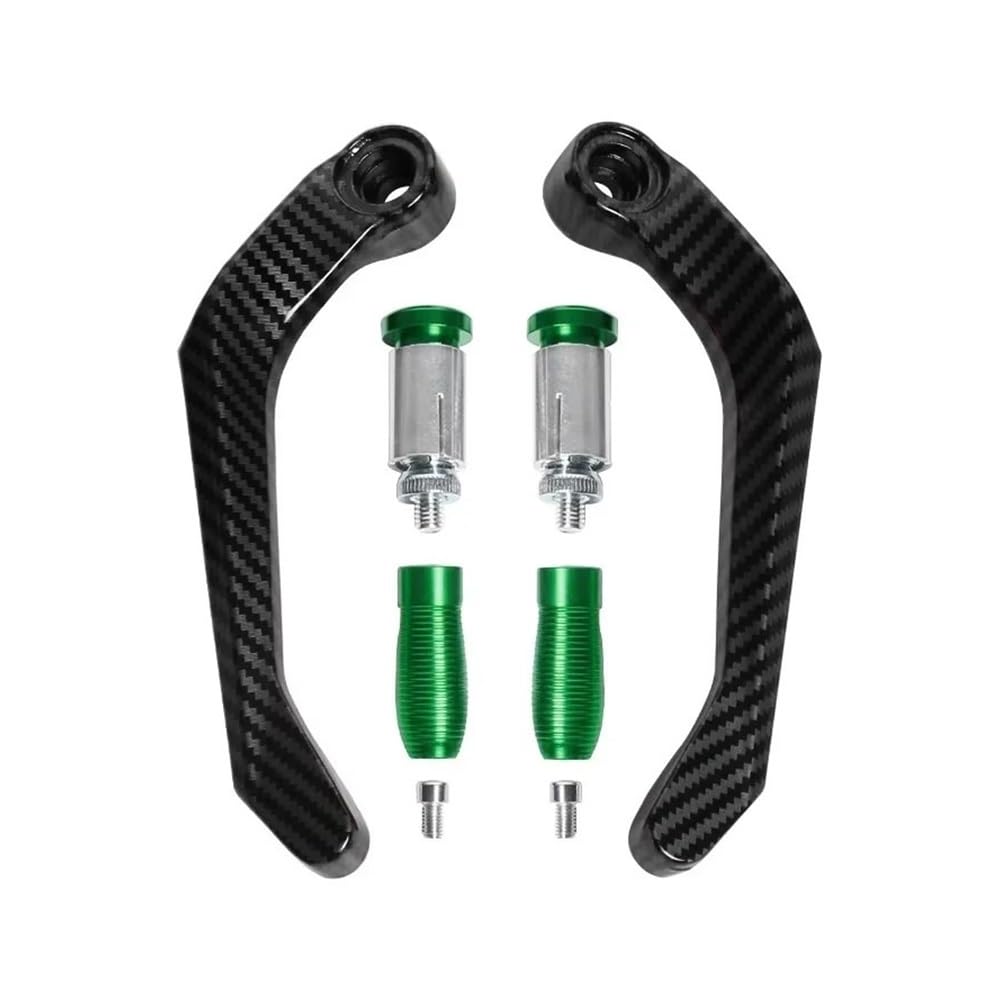 Wgruklbd Green 7/8" Motorcycle Cnc Aluminum Handlebar Brake Clutch Lever Protection Handguard Shield And Protector Modification Accessories Handlebars Protector