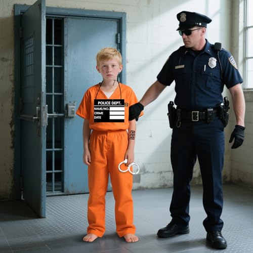 Disfraz de Prisionero Naranja para Niños Kuberas miniatura 3
