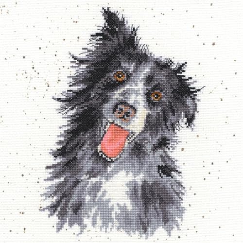 Kit punto de cruz Collie Bothy Threads para decorar salones con cuadros de Wrendale Designs